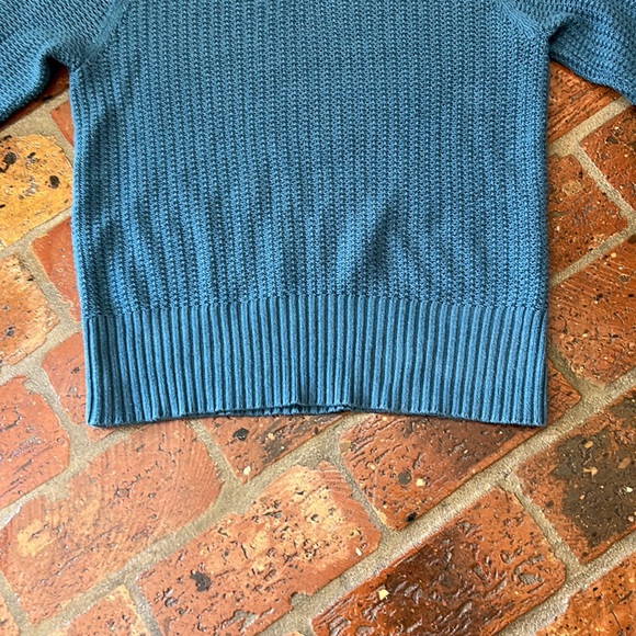 J Jill teal 3/4 sleeve v-neck sweater szS - Picture 7 of 11